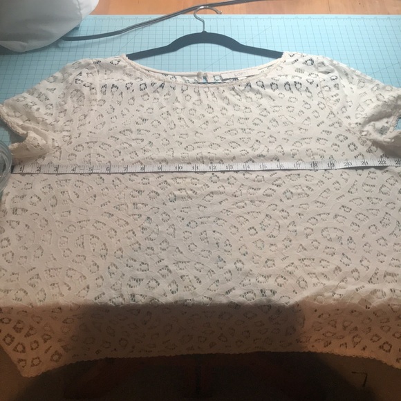 LOFT White Boxy Lace Blouse - Picture 6 of 6
